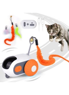 Mity rain Cat Interactive Toy for Indoor Cats - Remote Control Cat Automatic Moving Toy with 2-Speed Adjustment, Smart Cat Car Toy, Cat Puzzle Toy Self Play, Boredom Busters for Cats Fun 3.0 Toy