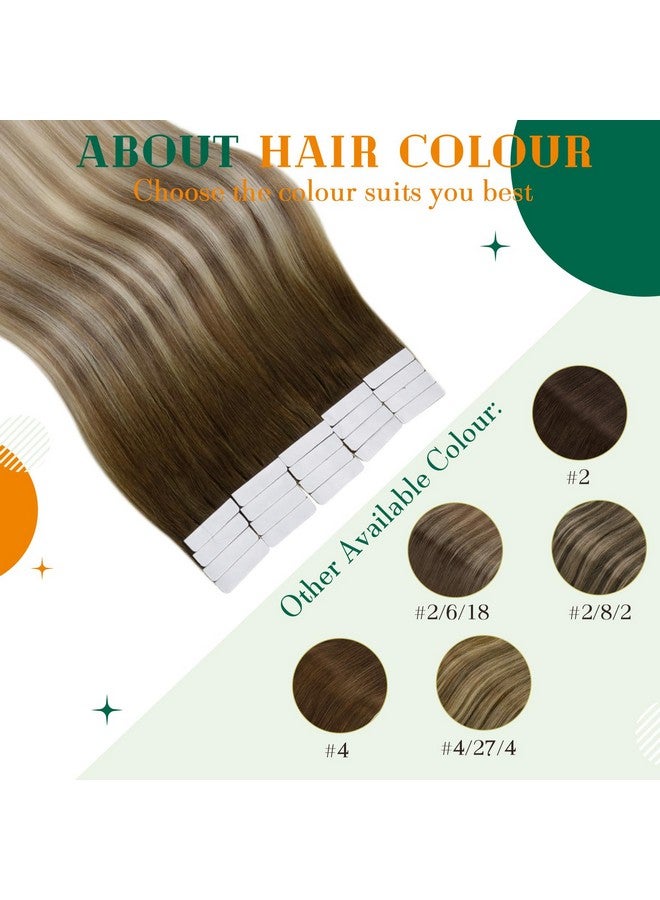 إيزي يوث الشريط في الشعر البني إلى المتوسط شقراء Balayage الشريط في ملحقات الشعر البشري 22 بوصة 50G 20PCS أومبير الشعر الشريط في الشعر الحقيقي - Image 4