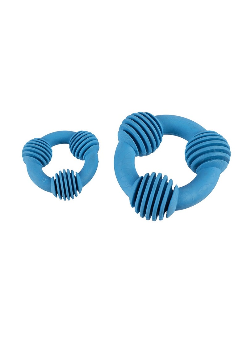 الحيوانات الأليفة لعبة لدغة طحن الأسنان الملونة المضادة للعض ثلاث حلقات الكرة رمي الكرة لعبة - Image 3