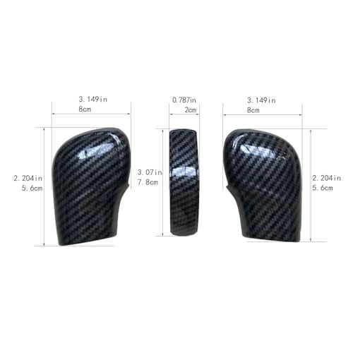 ruihe 3pc Carbon Fiber Color Gear Shift Knob Cover Trim Fit for VW Golf Jetta Passat Tiguan Atlas Beetle GLI Eos CC TDI E-Golf Sportwagen R - Image 2