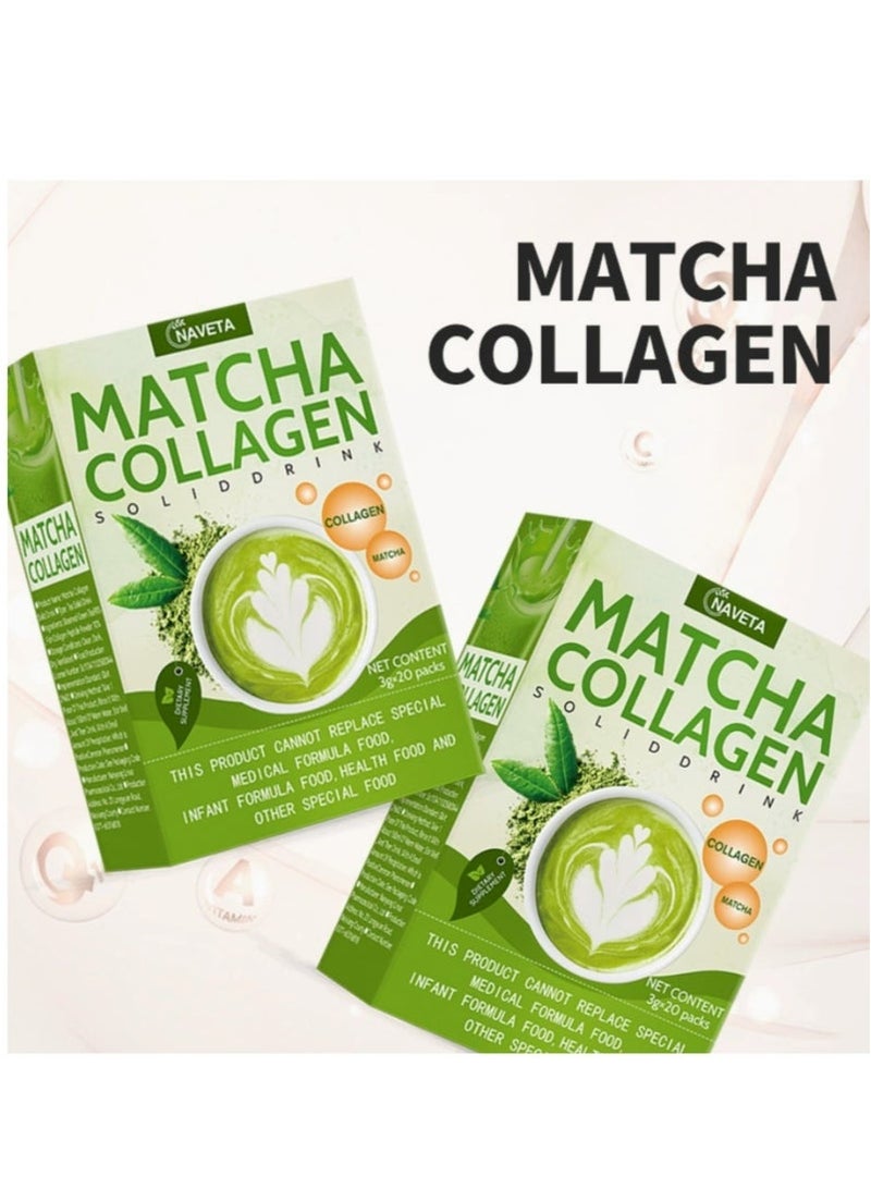 شاي الجمال 60 غرام – مشروب الشاي الأخضر بنكهة الماتشا | مع الجلوتاثيون، الكولاجين والمضادات الأكسدة | لتبييض البشرة، والشعر القوي والأظافر الصحية - Image 2