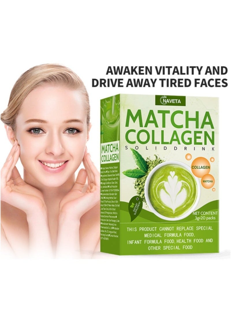 شاي الجمال 60 غرام – مشروب الشاي الأخضر بنكهة الماتشا | مع الجلوتاثيون، الكولاجين والمضادات الأكسدة | لتبييض البشرة، والشعر القوي والأظافر الصحية - Image 4