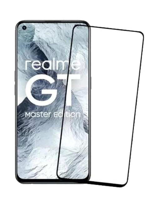 Glass Premium Edge To Edge Compatible With Realme GT Master Edtion Tempared Glass Screen Protector- Black
