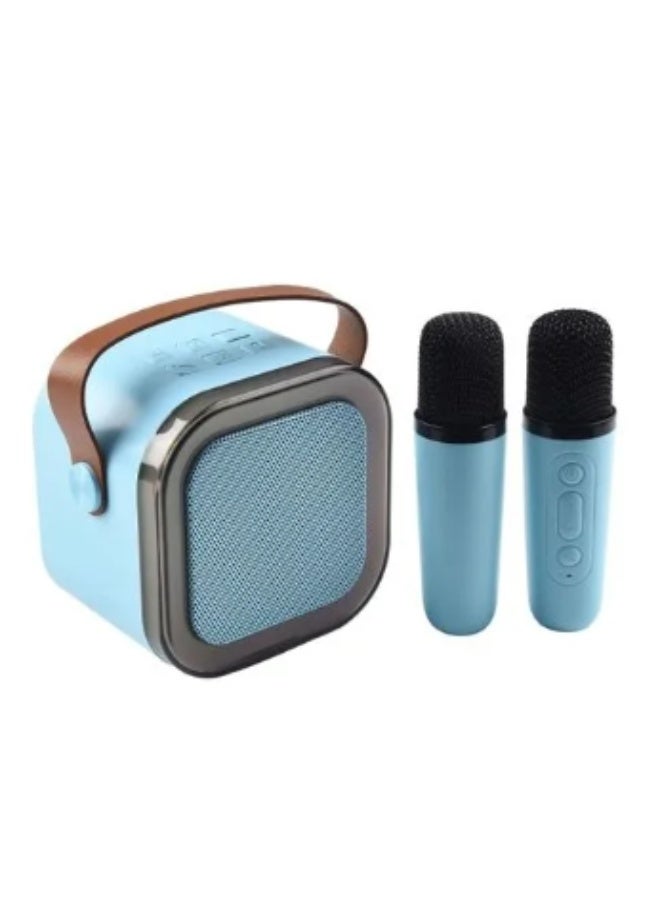 Mini Karaoke Machine for Kids Adults, Portable Bluetooth Karaoke Speaker with 2 Wireless Mics and LED Color Lights,Karaoke Gifts for Girls and Boys Birthday Home Party - Image 1