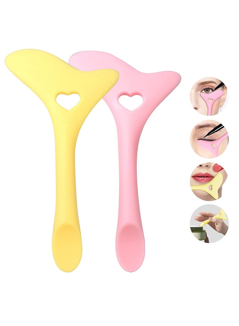 Pack Of 2 Reusable Silicone Eyeliner Eyebrow Makeup Stencils - Image 1