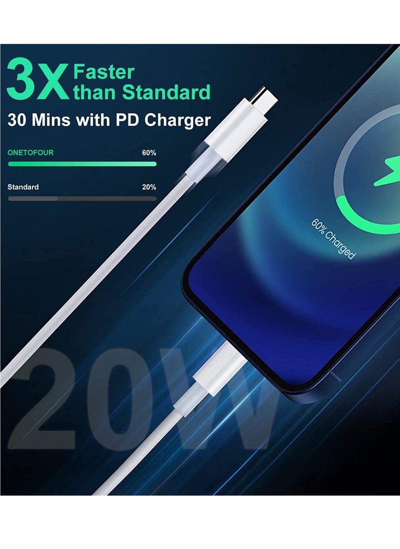Generic - USB C to Lightning Cable 2M [MFi Certified] Compatible with iPhone 14 Pro Max/13/12/11 Pro/X/XS/XR/8 Plus/AirPods Pro,Supports Power Delivery,White - Image 1