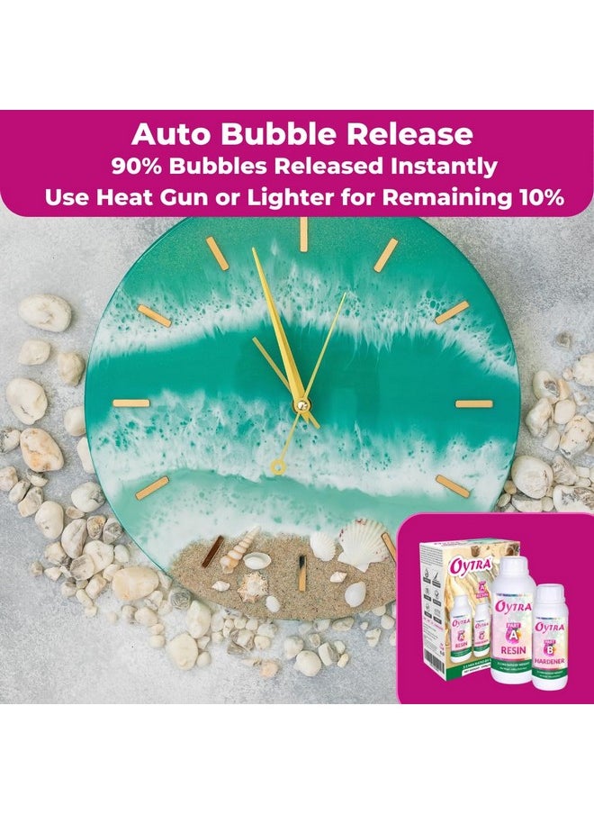 Oytra Oytra Resin Art Kit Hardener 1500 Grams Liquid for Craft Beginners Materials Ultra Crystal Clear Transparent Coat Epoxy 2 1 Ratio Bubble Release Artists Jewellery Set Casting Tabletop DIY Projects  - Image 4