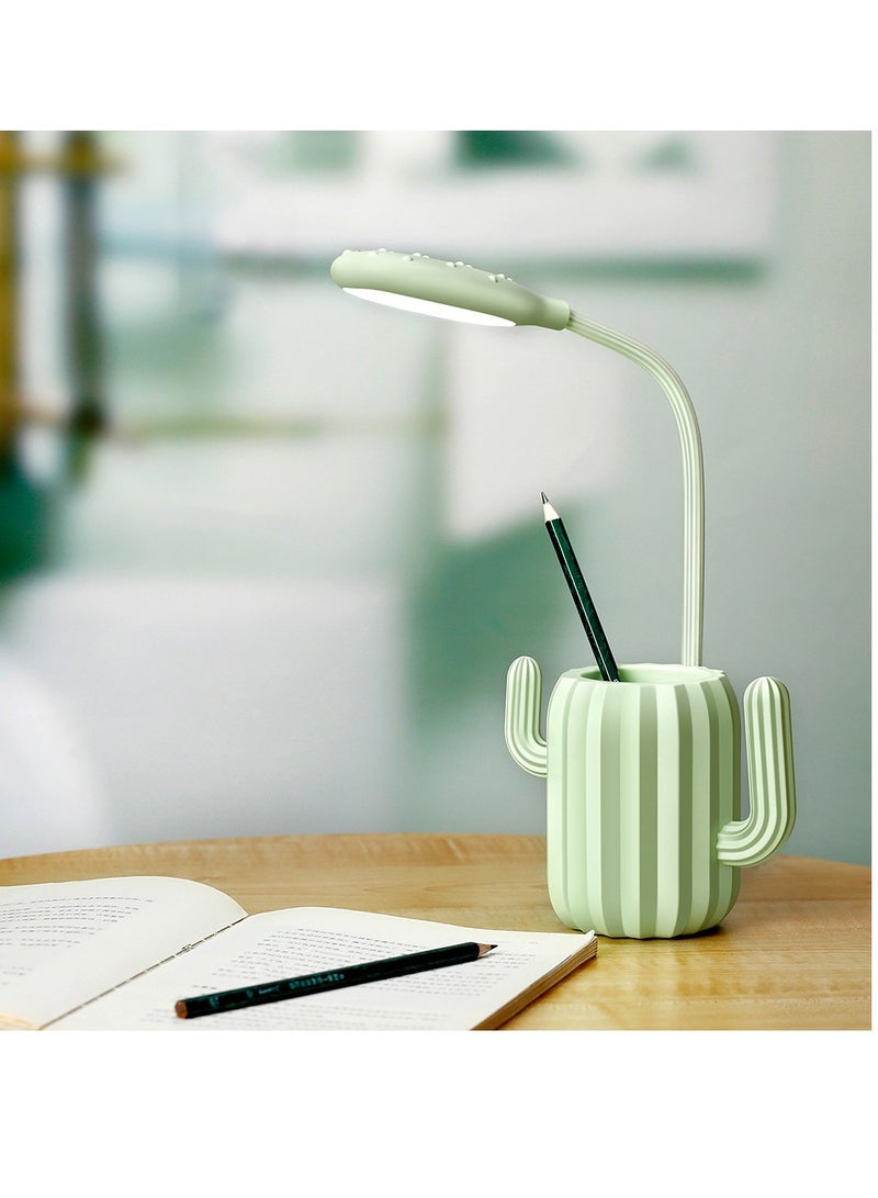 KUYING Cactus Table Lamp Creative Home Novelty Product Pen Holder Storage Table Lamp Student Eye Protection Lamp LED Rechargeable Table Lamp  - Image 2