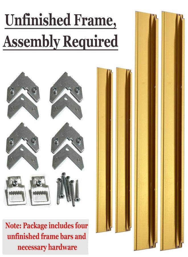 Akfado Gold Floating Frame for 30x40 Canvas Paintings, 1.5” Deep DIY Metal Canvas Floater Frames for Portrait Landscape Prints Art Show Exhibition Gallery Wall Home Office Decor (Gold) - Image 2