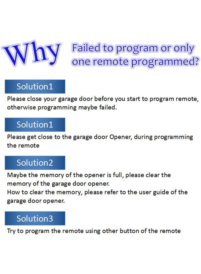 Bluejw Garage Door Opener 390mhz Remote Keychain,Replacement for Genie Intellicode & Overhead Door GIT-1/ACSCTG Type 1,4-Button - Image 5