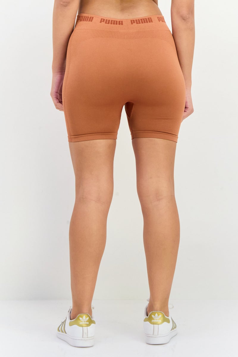 PUMA Women Sportswear Fit 5 Inseam Training Shorts, Brown  - Image 4