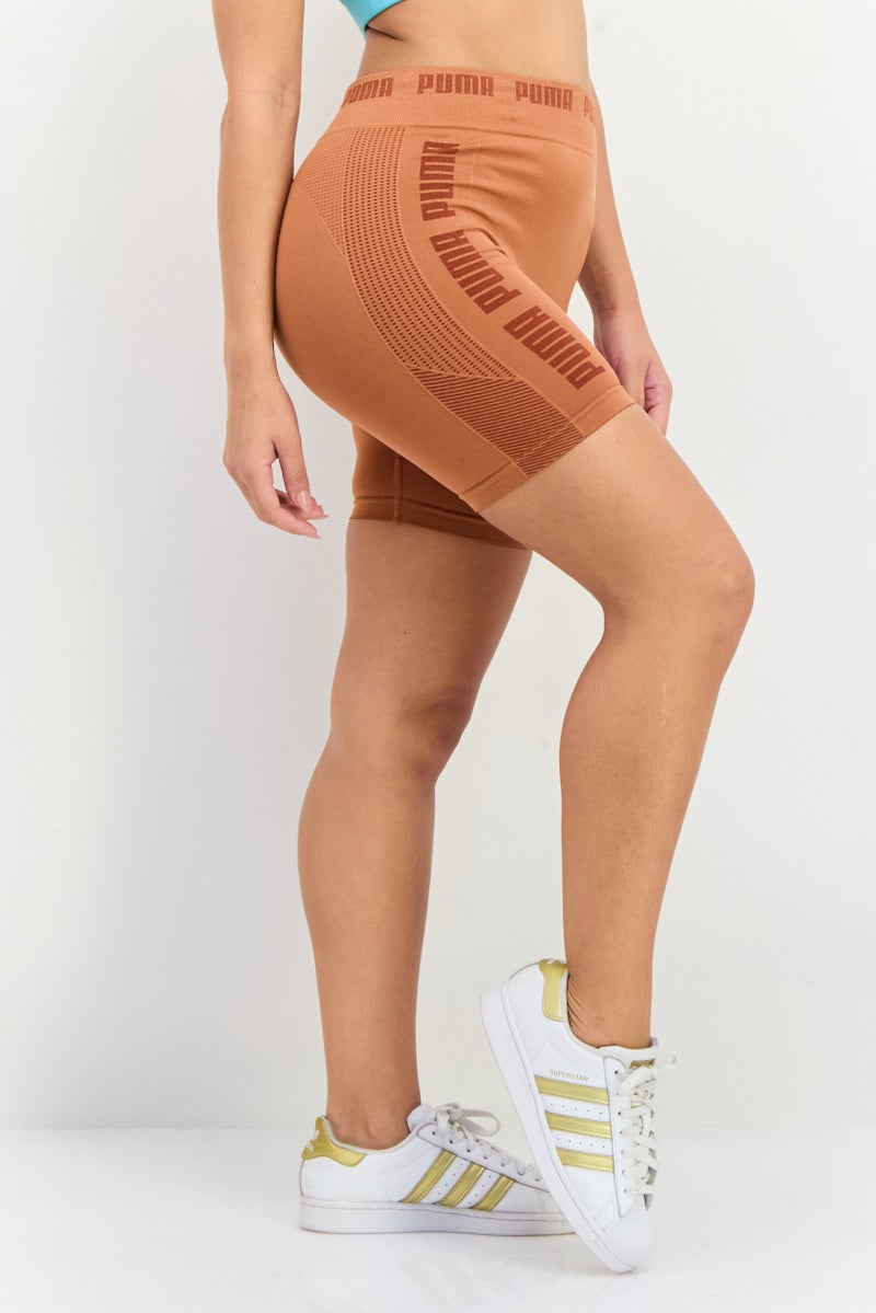 PUMA Women Sportswear Fit 5 Inseam Training Shorts, Brown  - Image 2