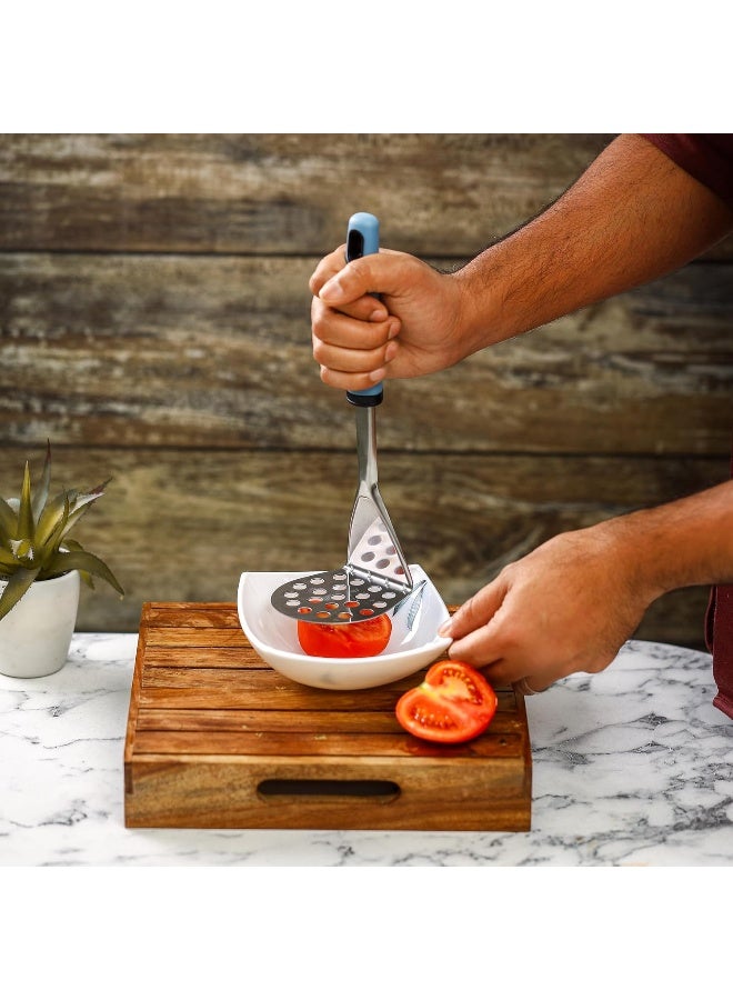 DELCASA ديلكاسا DC3367 هراسة البطاطس، أسود/أزرق - Image 3