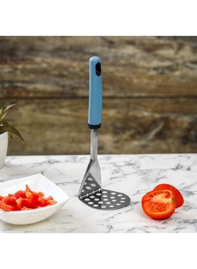 DELCASA ديلكاسا DC3367 هراسة البطاطس، أسود/أزرق - Image 1