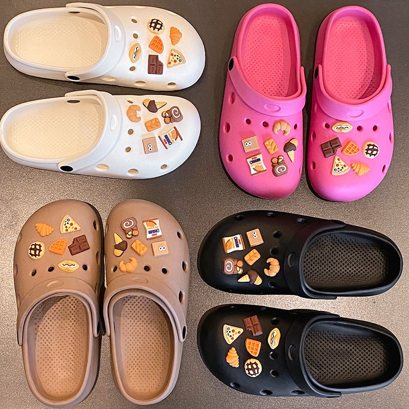 Croc Shoes Women'S Summer Outdoor Wear Soft-Soled Beach Baotou Sandals And Half Slippers Women'S Popular Trbottomy - Image 5