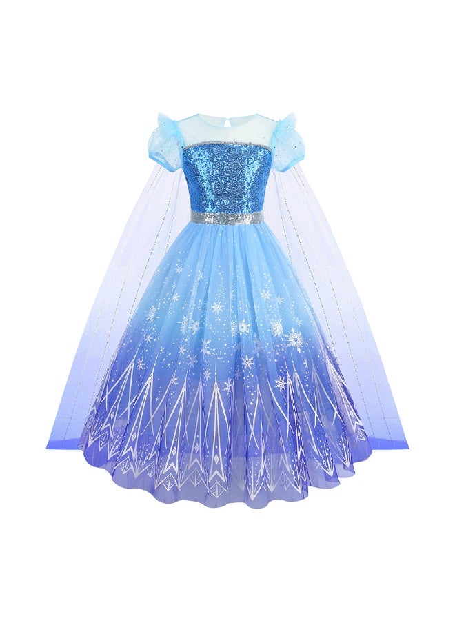 NIBEMINENT New ice and snow products: Elsa Princess Dress, Halloween Elsa Girl Dress, Elsa Sequined Princess dress - Image 1