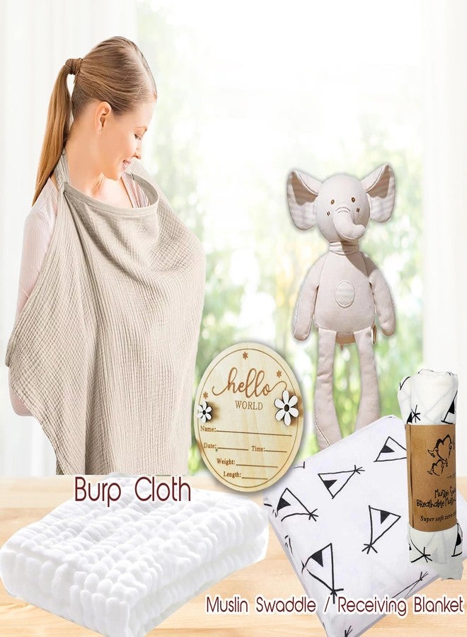 Beyond The Box New Mom Gift Basket Care Package | Baby Shower Gift Set for Mom & Baby w/Newborn Essentials | After Labor Hospital Gift Bundle for Expecting Moms | Tote Bag, Swaddle, Burp Cloth, Socks & More - Image 3