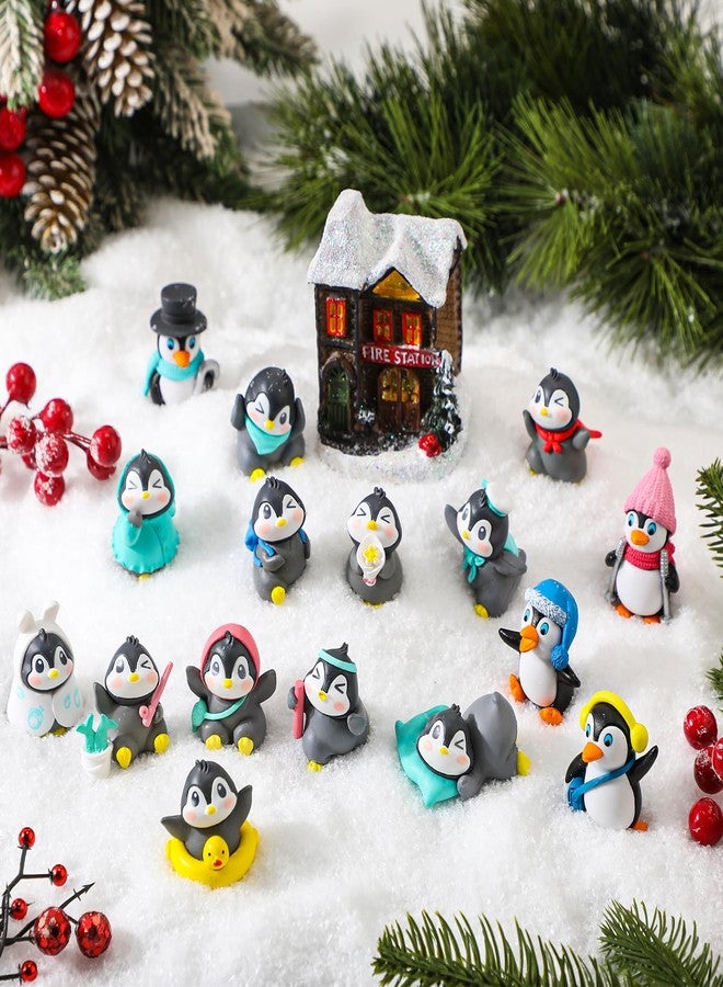 Arrowbash 48 Pcs Mini Penguin Figurines Bulk Cute Miniature Penguin Figurines Collection Play Sets Winter Cake Toppers Decoration for Birthday Gifts Home Landscape Party Supplies - Image 3