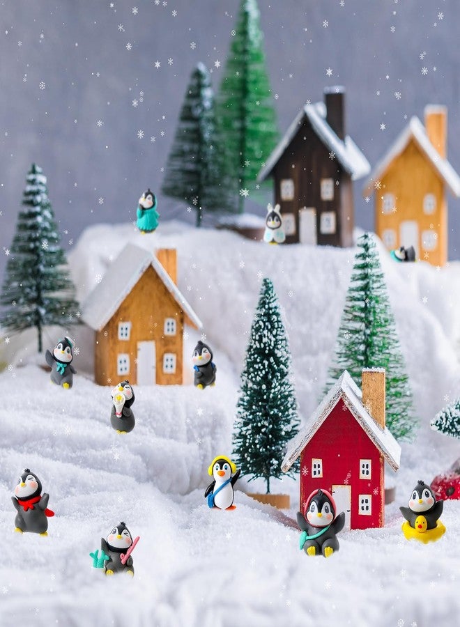 Arrowbash 48 Pcs Mini Penguin Figurines Bulk Cute Miniature Penguin Figurines Collection Play Sets Winter Cake Toppers Decoration for Birthday Gifts Home Landscape Party Supplies - Image 4