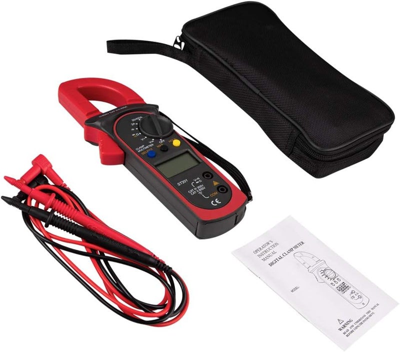 ST201 Digital Clamp Multimeter 4000 Count Clamp Ammeter Transistor Capacitor Tester Power Supply Test Car AC/DC Voltage Current Tester - Image 1