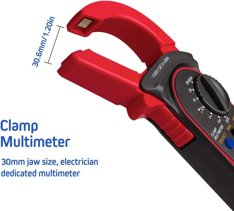 ST201 Digital Clamp Multimeter 4000 Count Clamp Ammeter Transistor Capacitor Tester Power Supply Test Car AC/DC Voltage Current Tester - Image 3