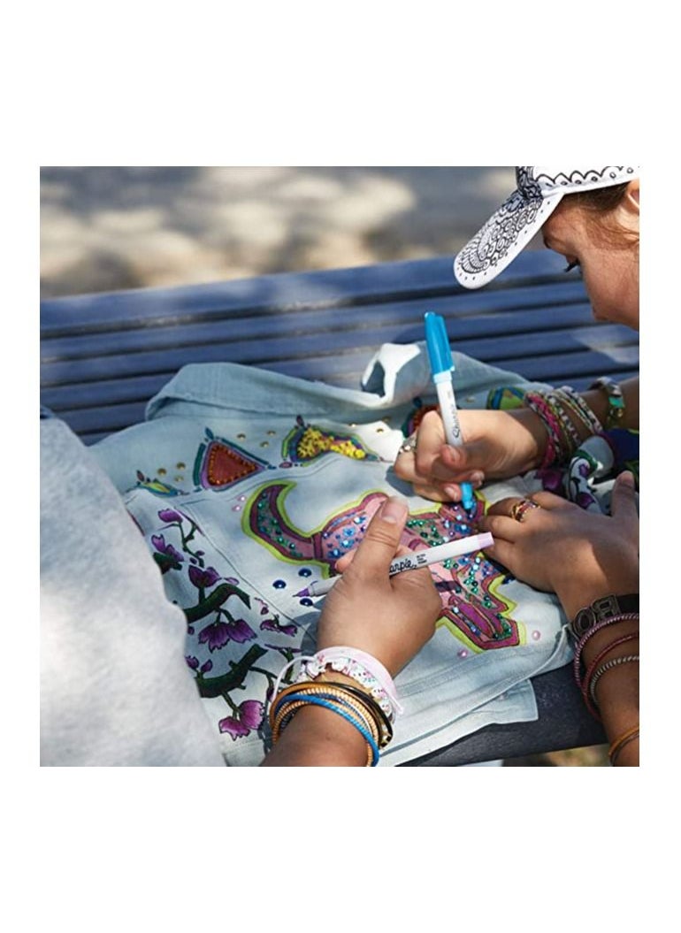 Sharpie - 12-Piece Ultra Fine Tip Permanent Markers Set Multicolour - Image 1