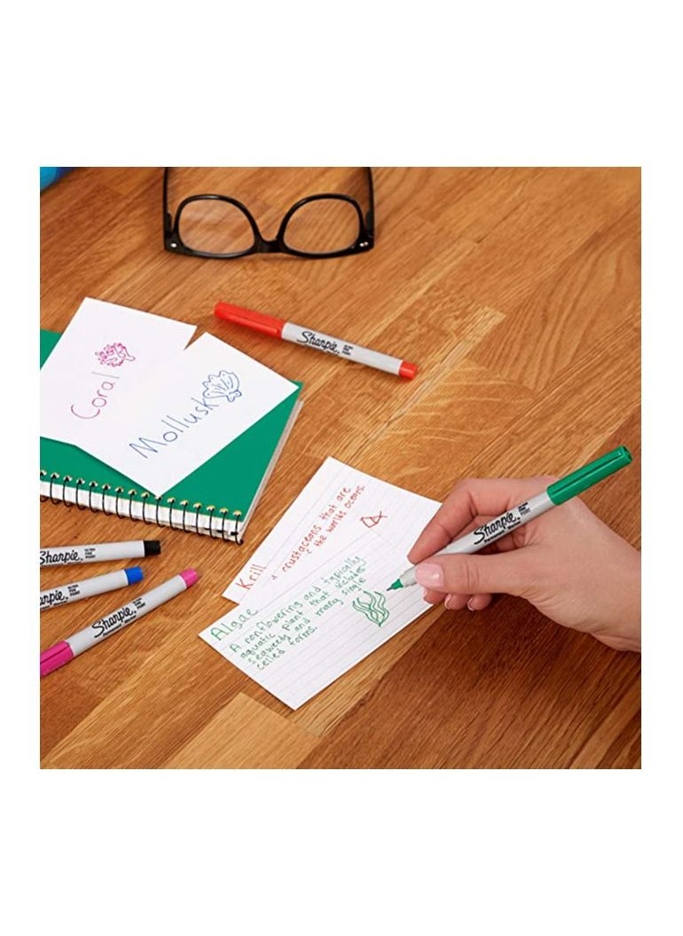 Sharpie - 12-Piece Ultra Fine Tip Permanent Markers Set Multicolour - Image 1
