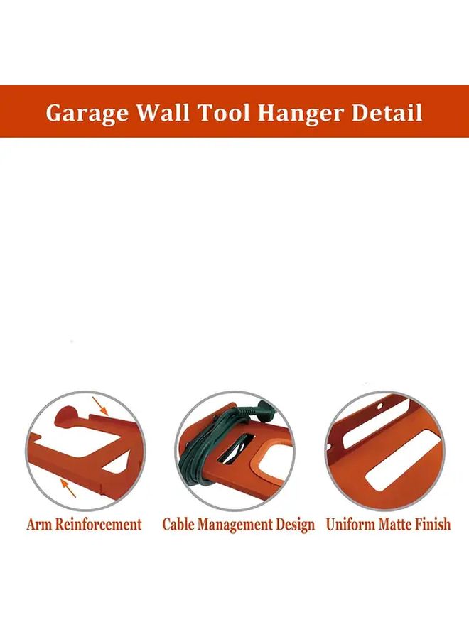 2 Pack Heavy Duty Trimmer Rack Wall Mount Durable Metal Garden Tool Hanger Space Saving Vertical Storage For Grass Trimmers Weed Wackers Shed Organization - Image 5