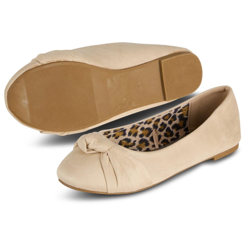Epic Step Ballet Flats for Women Comfortable Flat Shoes for Women Dressy Casual Round Toe Flats, Beige, Size 10 - Image 1