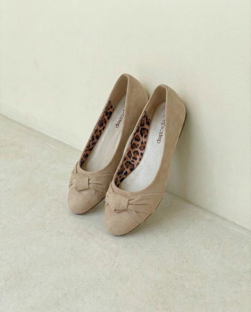 Epic Step Ballet Flats for Women Comfortable Flat Shoes for Women Dressy Casual Round Toe Flats, Beige, Size 10 - Image 5