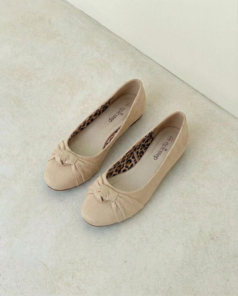 Epic Step Ballet Flats for Women Comfortable Flat Shoes for Women Dressy Casual Round Toe Flats, Beige, Size 10 - Image 4