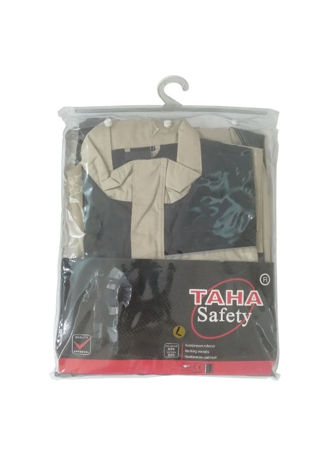 TAHA SAFETY - TAHA Safety Neo Grey Coverall – Protective Workwear for industrial and Hazardous Environment | Size-XL - Image 1