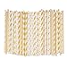 ALINK Biodegradable Gold Paper Straws Bulk Pack of 100 Metallic Foil StripedWaveHeartStar Straws for Birthday Wedding BridalBaby Shower Celebrations and Party Supplies - Image 4
