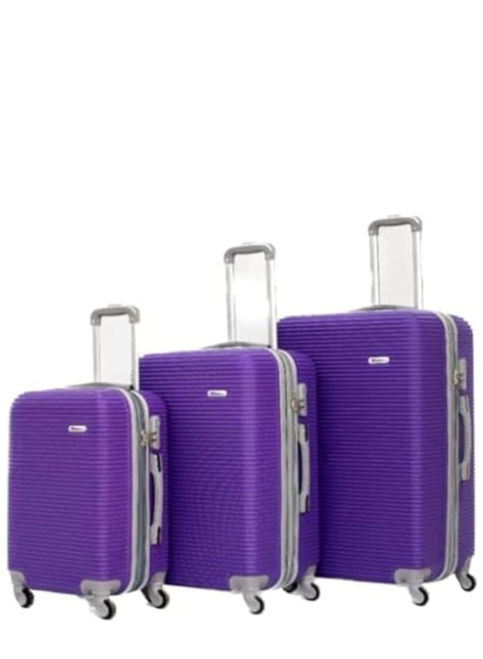 شنطة سفر بعجلات غير قابلة للكسر مع قفل تي اس ايه و4 عجلات دوارة صامتة وسوستة مزدوجة للتوسيع,أكريلونيتريل بوتادين ستايرين (ABS)