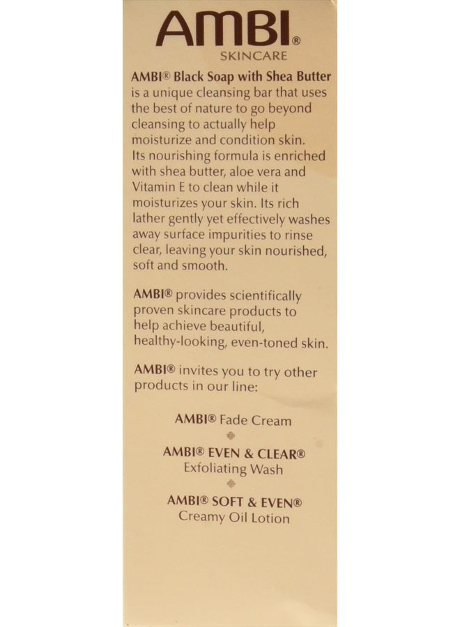 ambi Skincare Black Soap with Shea Butter, 3.5 Oz (Pack of 2) - Image 4