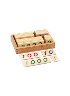 Elite Montessori Small Wooden Number Cards With Box (1-9000) 