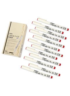 Artline Artline 12 Pieces EK-243N/AB Arabic Caligraphy Pen Acid Free, Line 3.0mm, Colour:Red - ARFPAR243RE  - Image 1