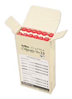 Artline Artline 12 Pieces EK-243N/AB Arabic Caligraphy Pen Acid Free, Line 3.0mm, Colour:Red - ARFPAR243RE  - Image 5