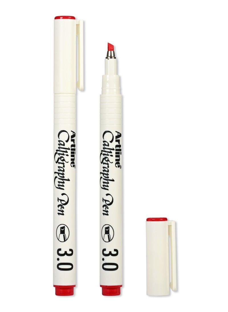 Artline Artline 12 Pieces EK-243N/AB Arabic Caligraphy Pen Acid Free, Line 3.0mm, Colour:Red - ARFPAR243RE  - Image 3