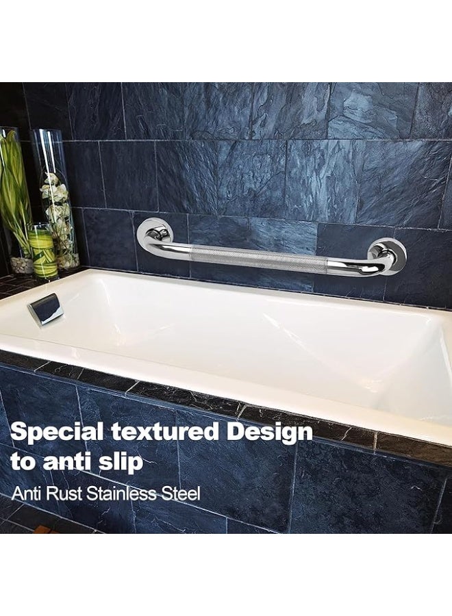 Stainless Steel Anti-Slip Bathroom Grab Bar 50 cm Wall Mounted Safety Support Handle for Shower, Bathtub, Toilet & Mobility Assistance - Image 5