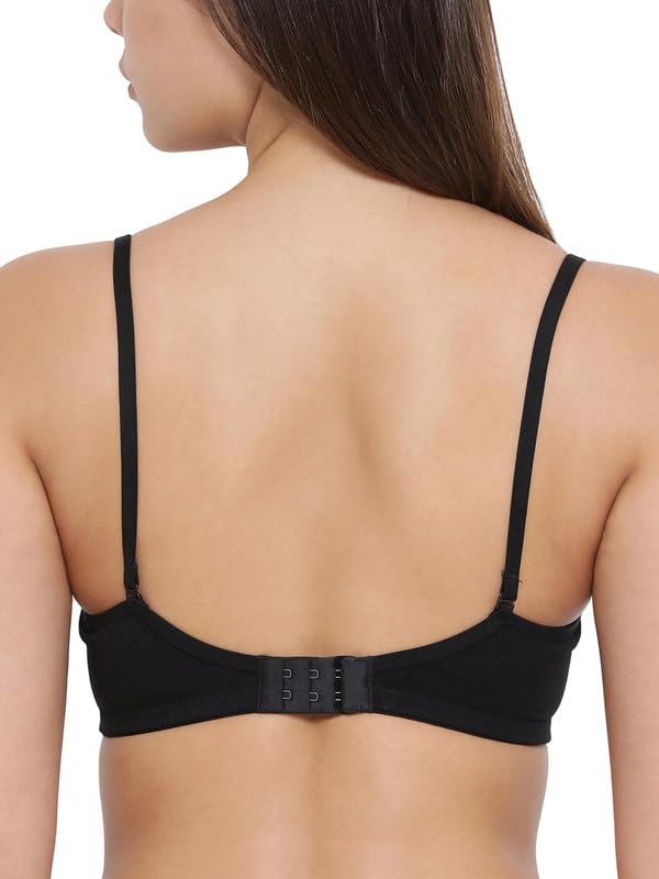 Clovia Women's Cotton Padded Non-Wired Full Coverage Multiway T-Shirt Bra (BR1049P13_Black_30B) - Image 4