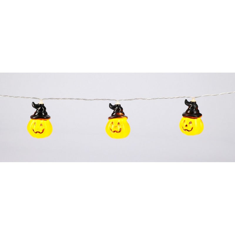 Koopman LED Pumpkin Garland – 10 LED Lights, Halloween Holiday Decoration, Spooky Seasonal Decor for Home, Tabletop & Festive Display - Image 3