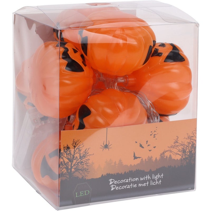 Koopman LED Pumpkin Garland – 10 LED Lights, Halloween Holiday Decoration, Spooky Seasonal Decor for Home, Tabletop & Festive Display - Image 1