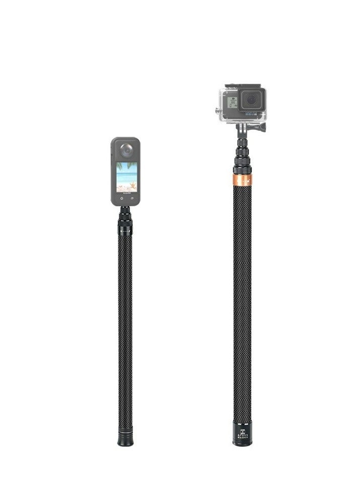 Carbon Fiber Selfie Stick GoPro/insta360 Panoramic Motion Camera Bullet Time Carbon Fiber Invisible Extension Rod - Image 1