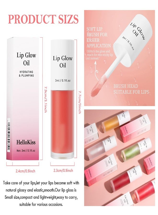 Aaiffey 2Pcs Hydrating Lip Glow Oil,Plumping Lip Gloss,Moisturizing Transparent and Nourishing Non-stick Cup Fruit Flavored Lip Oil for Reducing Lip Lines and Lip Care(04#+07#) - Image 5