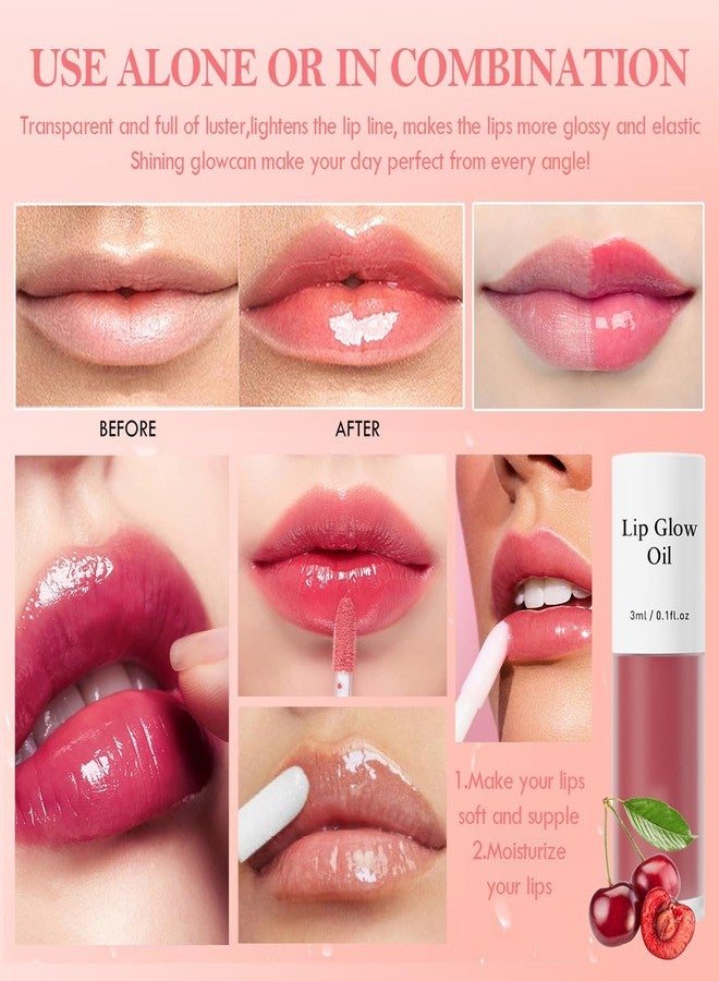 Aaiffey 2Pcs Hydrating Lip Glow Oil,Plumping Lip Gloss,Moisturizing Transparent and Nourishing Non-stick Cup Fruit Flavored Lip Oil for Reducing Lip Lines and Lip Care(04#+07#) - Image 4