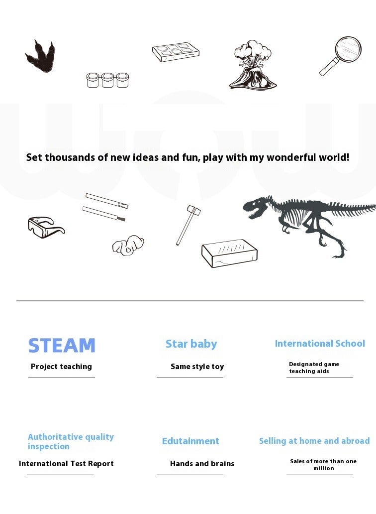 Y&D Giant Dinosaur Egg Dig Archaeological Toy - Image 3