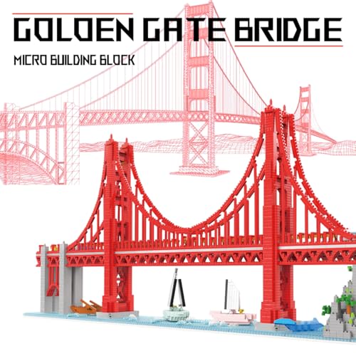 HONLANCH Golden Gate Bridge Micro Building Blocks Set 3800 PiecesLandmark Architecture Gift for Adult and Kid - Image 5