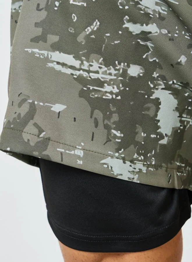 Styli  Men Regular Camo Running Shorts for Men | Best Price UAE