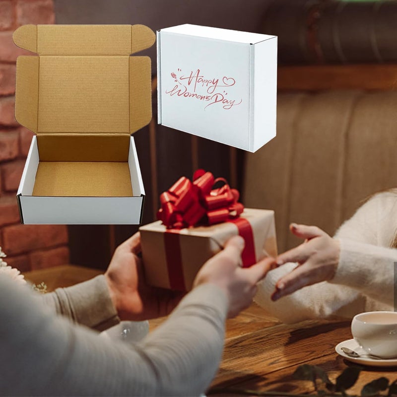 KIAECHWU White Shipping Boxes6x5x2 inch 50 Pack,Corrugated Boxes Mailer Packaging for Mailing Small Business，E-Commerce Gift Boxes for Wrapping Present Moving Storage Heavy Duty Recycled Cardboard Boxes - Image 4